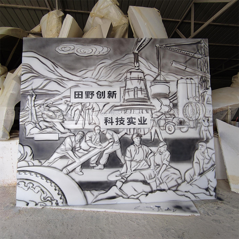 玻璃钢红军铜雕壁画现代人物浮雕背景墙红色文化浪花浮雕定制